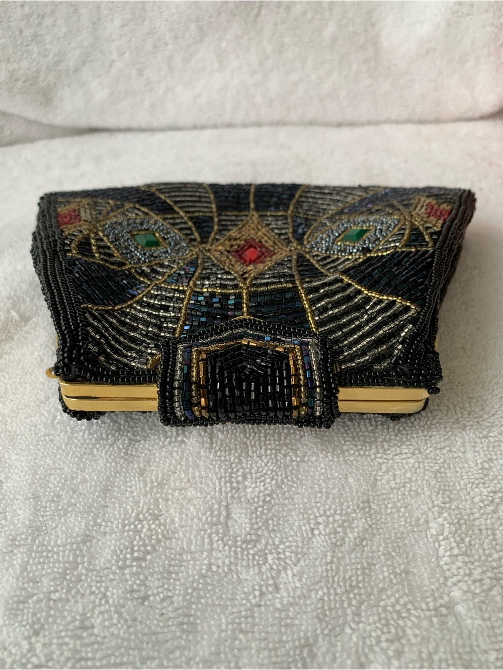 Vintage Henry Birks Beaded Art Deco Evening Clutch, no strap - Picture 3 of 14